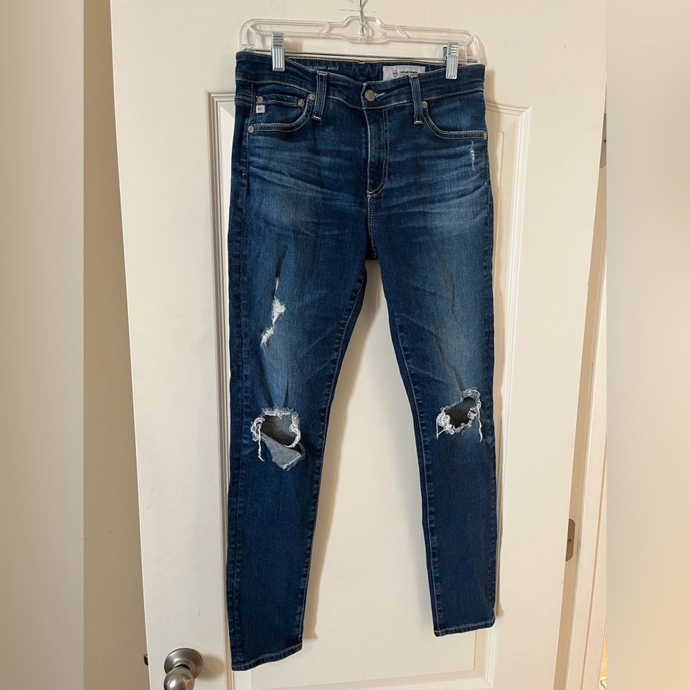 Adriano Goldschmied Women's Distressed “Farrah” Skinny Style Jeans Size 28
